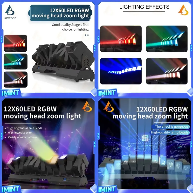Dj Light Moving Head Stage - Professionelle 12x60W LED Moving Head Zoom