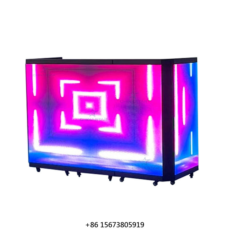 Dj Stand Table Foldable - GOB-geschützter tragbarer, faltbarer DJ-Stand mit LED-Display,